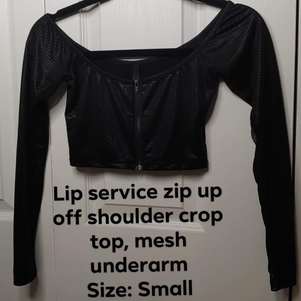 Lip Service mesh crop top